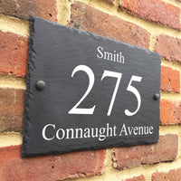 3 Line Text Slate House Sign - Apollo Printing